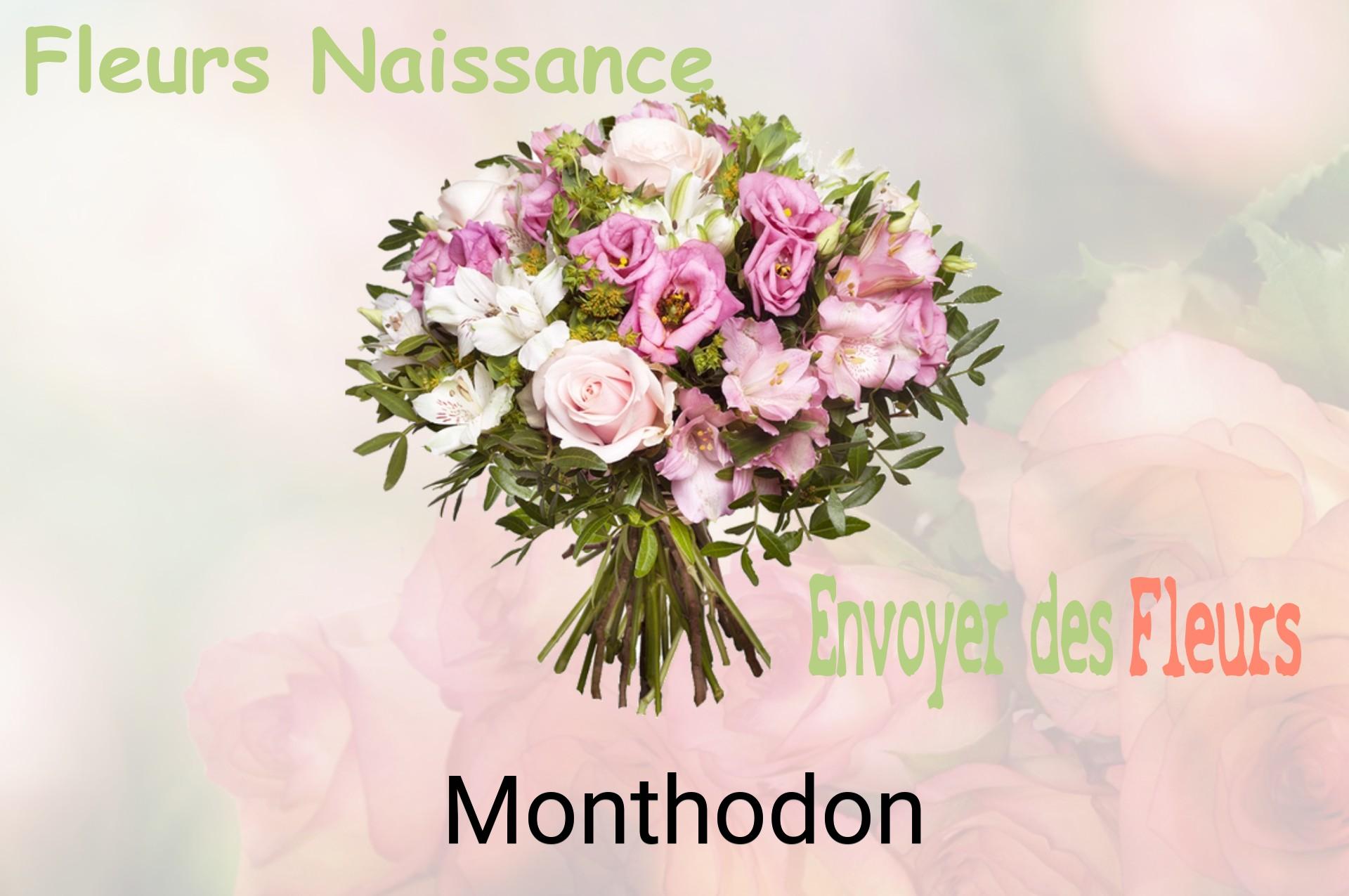 Bouquet de fleurs de naissance livré à Monthodon